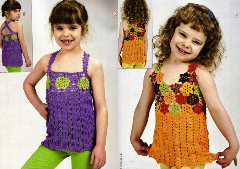 Blusas tejidas para niña patrones