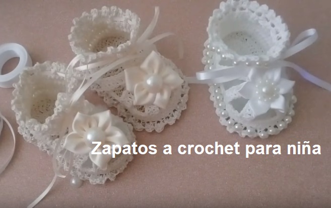 Zapatos a crochet para niña