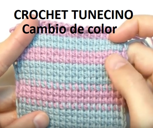 Cambio de color ⭐️CROCHET TUNECINO Crochet Fácil