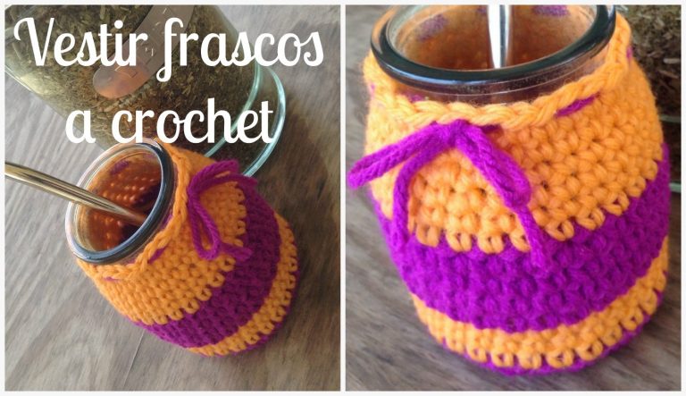 Cubre frascos crochet