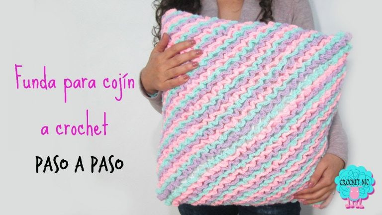 Funda para cojín crochet