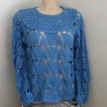 Manga larga blusa