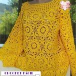 Blusa Crochet Canesú y Motivo